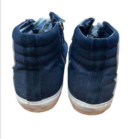 Golden Gooses “Slide” High-Top Navy Blue Sneakers Size EUR 40 - Picture 8 of 13